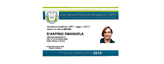 Tessera Abilitazione 2016